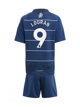 Aston Villa Jhon Duran #9 Ausweichtrikot für Kinder 2024-25 Kurzarm (+ Kurze Hosen)